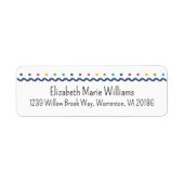 Farbenfrohe Polka Dots Rücksendeadresse-Label (Vorne)