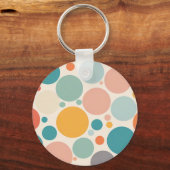 Farbenfrohe Polka Dots Schlüsselanhänger (Vorderseite)