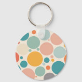 Farbenfrohe Polka Dots Schlüsselanhänger (Rückseite)