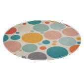 Farbenfrohe Polka Dots Schneidebrett (Ecke)