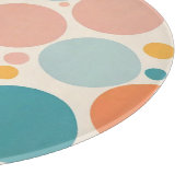 Farbenfrohe Polka Dots Schneidebrett (Ecke)