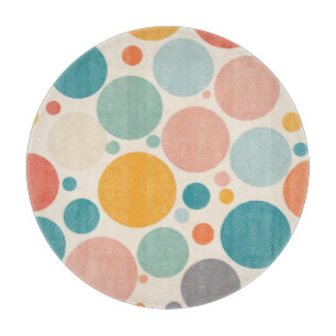 Farbenfrohe Polka Dots Schneidebrett