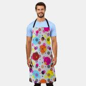 Farbenfrohe Polka Dots Schürze (Getragen)