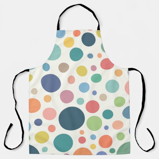 Farbenfrohe Polka Dots Schürze (Vorderseite)