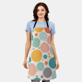 Farbenfrohe Polka Dots Schürze (Getragen)