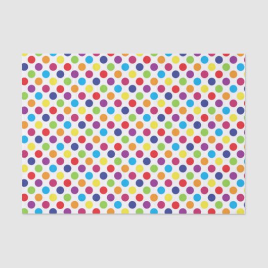 Farbenfrohe Polka Dots Seidenpapier (Vorderseite)