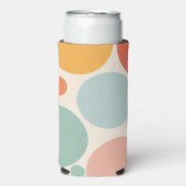 Farbenfrohe Polka Dots Selters Dosenkühler (Seltzer Vorderseite)