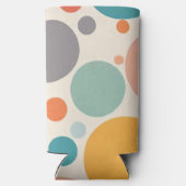 Farbenfrohe Polka Dots Selters Dosenkühler (Rückseite)