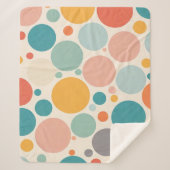 Farbenfrohe Polka Dots Sherpadecke (Vorderseite)