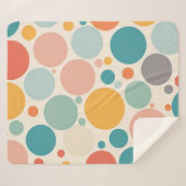 Farbenfrohe Polka Dots Sherpadecke (Vorderseite (Horizontal))