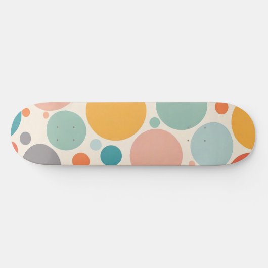Farbenfrohe Polka Dots Skateboard (Horizontal)