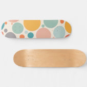 Farbenfrohe Polka Dots Skateboard (Horizontal)