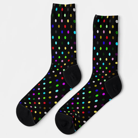 Farbenfrohe Polka Dots Socken (Linkes Detail)