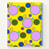 Farbenfrohe Polka Dots Spiral Notebook Notizblock (Rückseite)