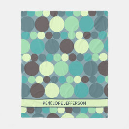 Farbenfrohe Polka Dots Streifen Einfach Personalis Fleecedecke