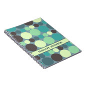 Farbenfrohe Polka Dots Streifen Einfach Personalis Notizblock (Rechte Seite)