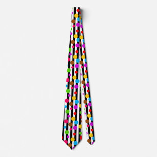 Farbenfrohe Polka Dots Streifen Krawatte