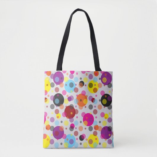 Farbenfrohe Polka Dots Tasche (Vorderseite)