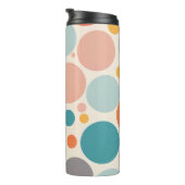 Farbenfrohe Polka Dots Thermosbecher (Nach rechts gedreht)