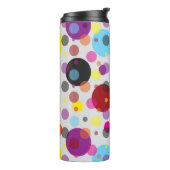 Farbenfrohe Polka Dots Thermosbecher (Nach links gedreht)