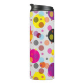 Farbenfrohe Polka Dots Thermosbecher (Nach rechts gedreht)