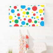 Farbenfrohe Polka Dots Vinyl Banner (Insitu)