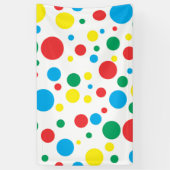 Farbenfrohe Polka Dots Vinyl Banner (Vertikal)