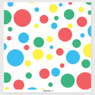Farbenfrohe Polka Dots Vinyl Sticker; Auswahl SIze Aufkleber