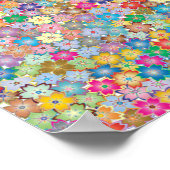 Farbenfrohe Polka Dots Wasserfarbmuster Post Poster (Ecke)