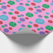 Farbenfrohe Polka Dots Wrapping Paper Geschenkpapier (Ecke)