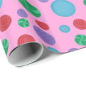 Farbenfrohe Polka Dots Wrapping Paper Geschenkpapier (Rolleneckpunkt)