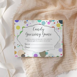 Farbenfrohe Polka lässt vermuten, wie viele Candie Begleitkarte