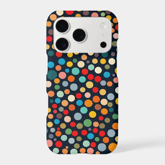 Farbenfrohe Polka Punkte auf dunklem Hintergrund