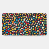 Farbenfrohe Polka Punkte auf dunklem Hintergrund Banner (Horizontal)