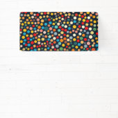 Farbenfrohe Polka Punkte auf dunklem Hintergrund Banner (InSitu)