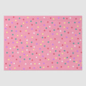 Farbenfrohe Polka Punkte auf Rosa Seidenpapier (Vorderseite)