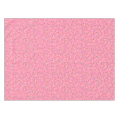 Farbenfrohe Polka Punkte auf Rosa Tischdecke (Vorderseite (Horizontal))