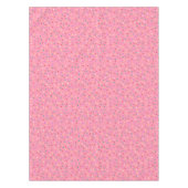 Farbenfrohe Polka Punkte auf Rosa Tischdecke (Vorderseite)