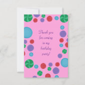 Farbenfrohe Polka Punkte danke Ihnen Karten (Vorderseite)