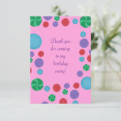 Farbenfrohe Polka Punkte danke Ihnen Karten (Stehend Vorderseite)