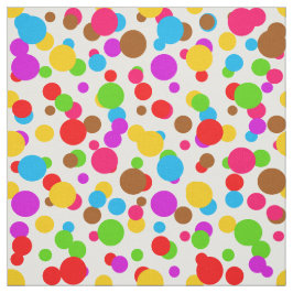 Farbenfrohe Polka-Punkte-Design mit weißem Hinterg Stoff
