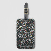 Farbenfrohe Polka-Punkte Pastellmuster Gepäckanhänger (Vorderseite Vertikal)