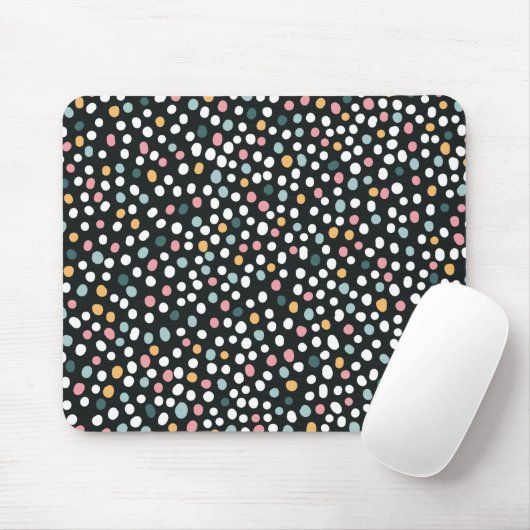 Farbenfrohe Polka-Punkte Pastellmuster Mousepad (Mit Mouse)