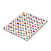 Farbenfrohe Polka-Punktmuster Fliese (Seite)