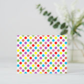 Farbenfrohe Polka-Punktmuster Postkarte (Stehend Vorderseite)