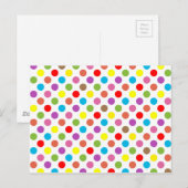 Farbenfrohe Polka-Punktmuster Postkarte (Vorne/Hinten)