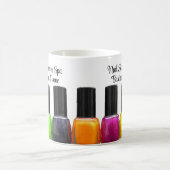 Farbenfrohe polnische Nagelflaschen, Nagelstudio Kaffeetasse (Mittel)