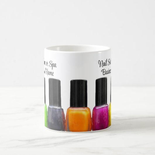 Farbenfrohe polnische Nagelflaschen, Nagelstudio Kaffeetasse (Mittel)