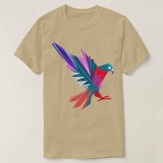 Farbenfrohe Polygontaube Whisperer Bird Animal Gif T-Shirt (Design vorne)