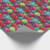 Farbenfrohe Polyhedral Würfel Geschenkpapier (Ecke)